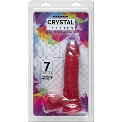 Crystal Jellies 7 Ballsy Cock - Pink