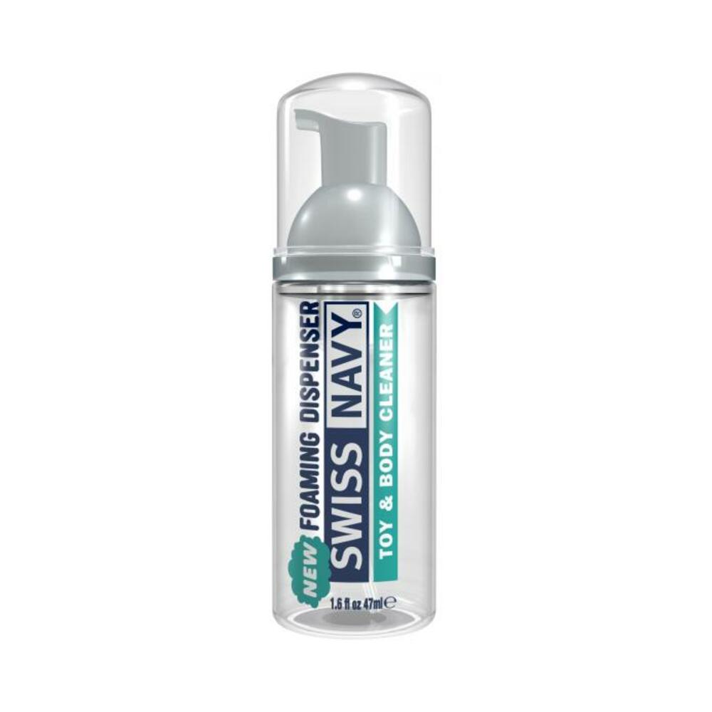 699439004729_1 Swiss Navy Toy & Body Cleaner Foaming 1.6 Oz - Image 1