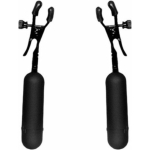 Cordless Vibrating Nipple Clamp Black Adjustable