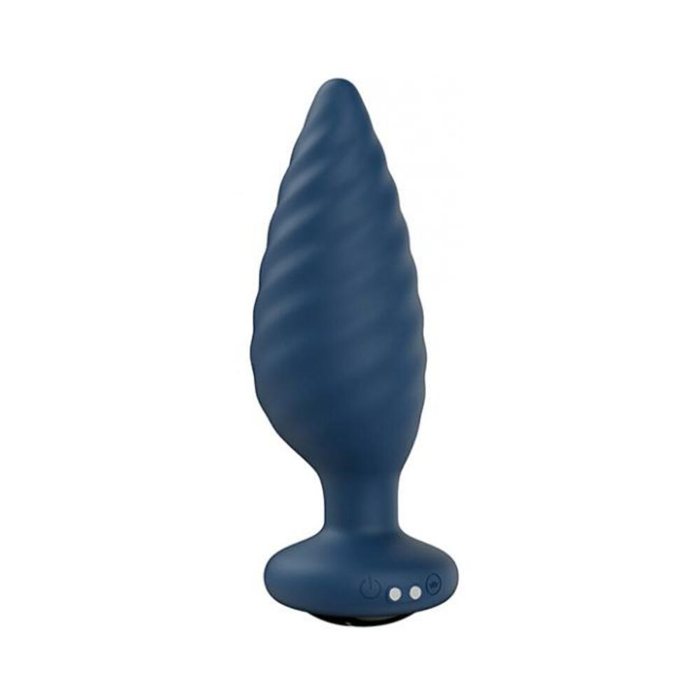 710022364324_1 Noah App-controlled Rotating Butt Plug - Navy Blue - Image 1