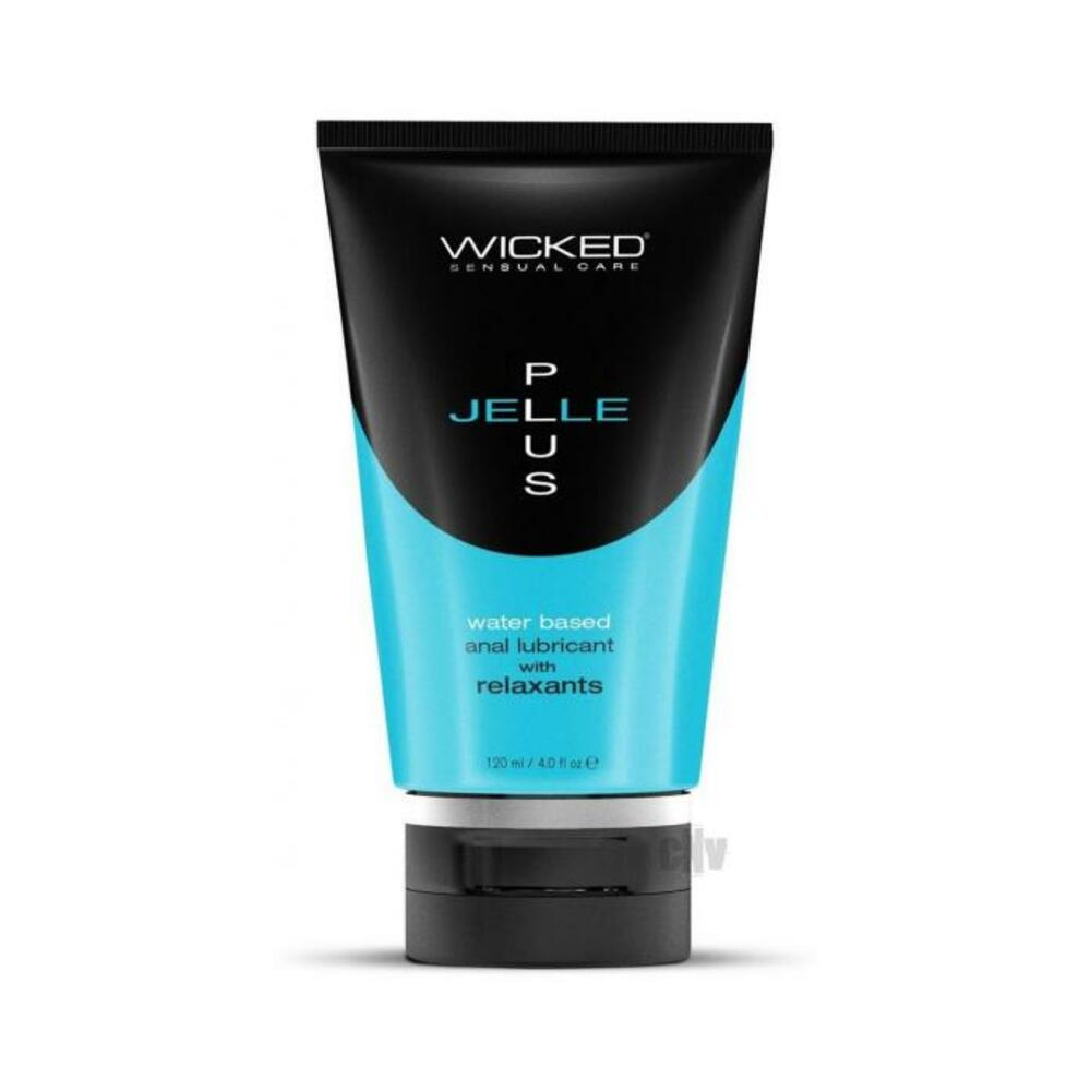713079901245_1 Wicked Jelle Plus Anal Lubricant With Relaxants 4oz - Image 1