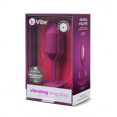71541 b-Vibe Vibrating Weighted Snug Plug M - 112 g Rose - Image 1