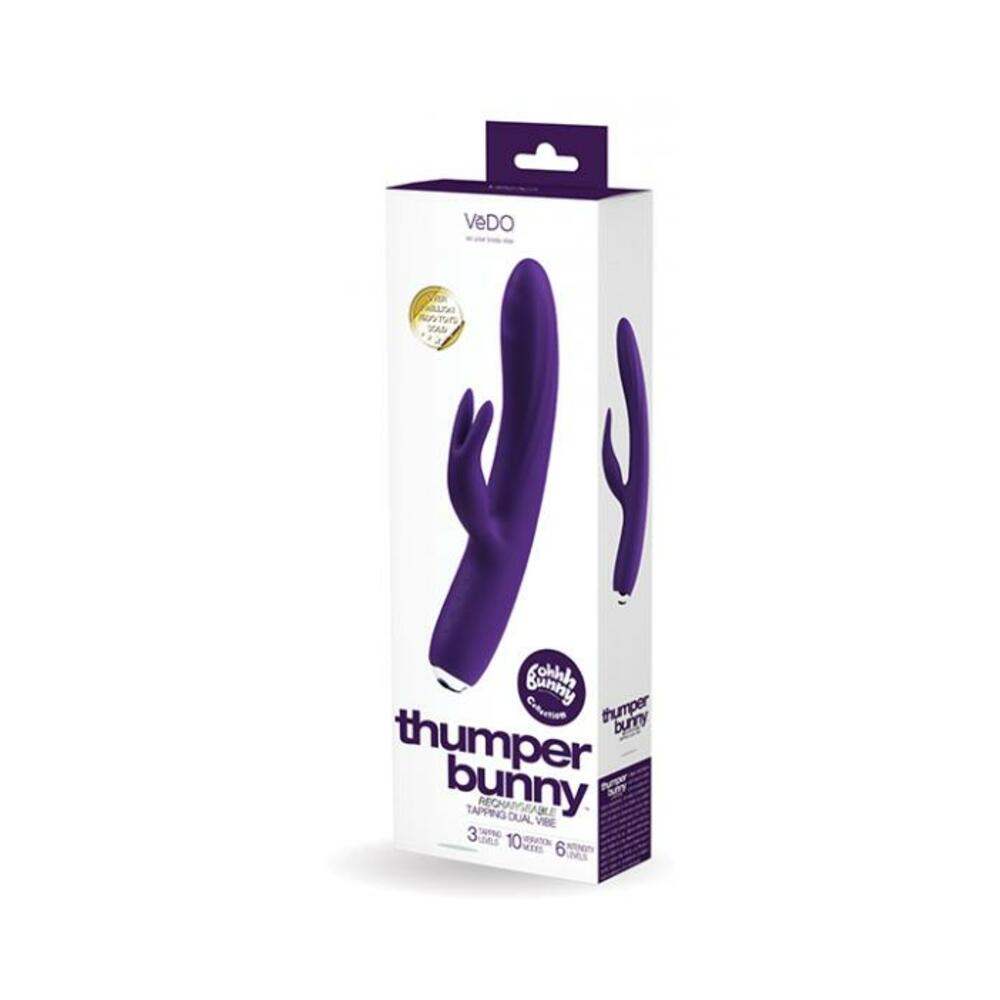 716053727985_1 Vedo Thumper Bunny Rechargeable Dual Vibe Deep Purple - Image 1