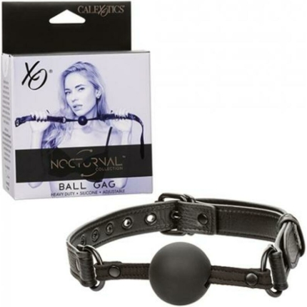 Nocturnal Collection Silicone Ball Gag - Black
