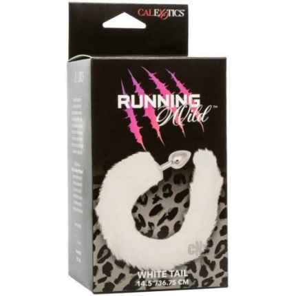 Running Wild White Tail Metallic Anal Probe