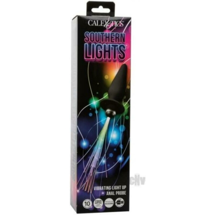 Southern Lights Rechargeable Vibrating Light Up Anal Probe - Black