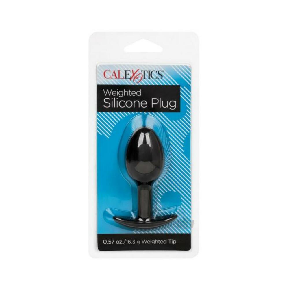 716770109484_1 Weighted Silicone Anal Plug - Black - Image 1
