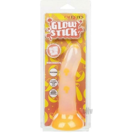 Glow Stick Mushroom Suction Cup Glow-in-the-dark Dildo - Yellow
