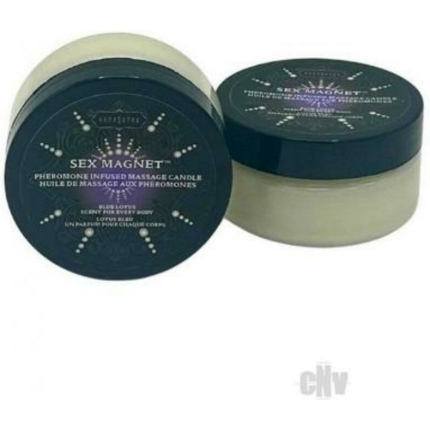 Kama Sutra Sex Magnet Massage Candle - Blue Lotus