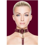 Ouch Halo Collar With Leash Burgundy