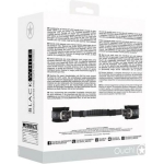 Ouch! Black & White Bonded Leather Hand Cuffs With Handle With Adjustable Straps Black - Image 3