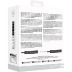 Ouch! Black & White Plush Bonded Leather Ankle Cuffs With Adjustable Straps Black - Image 3