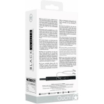 Ouch! Black & White Velcro Collar With Nipple Clamps With Adjustable Straps Black - Image 3