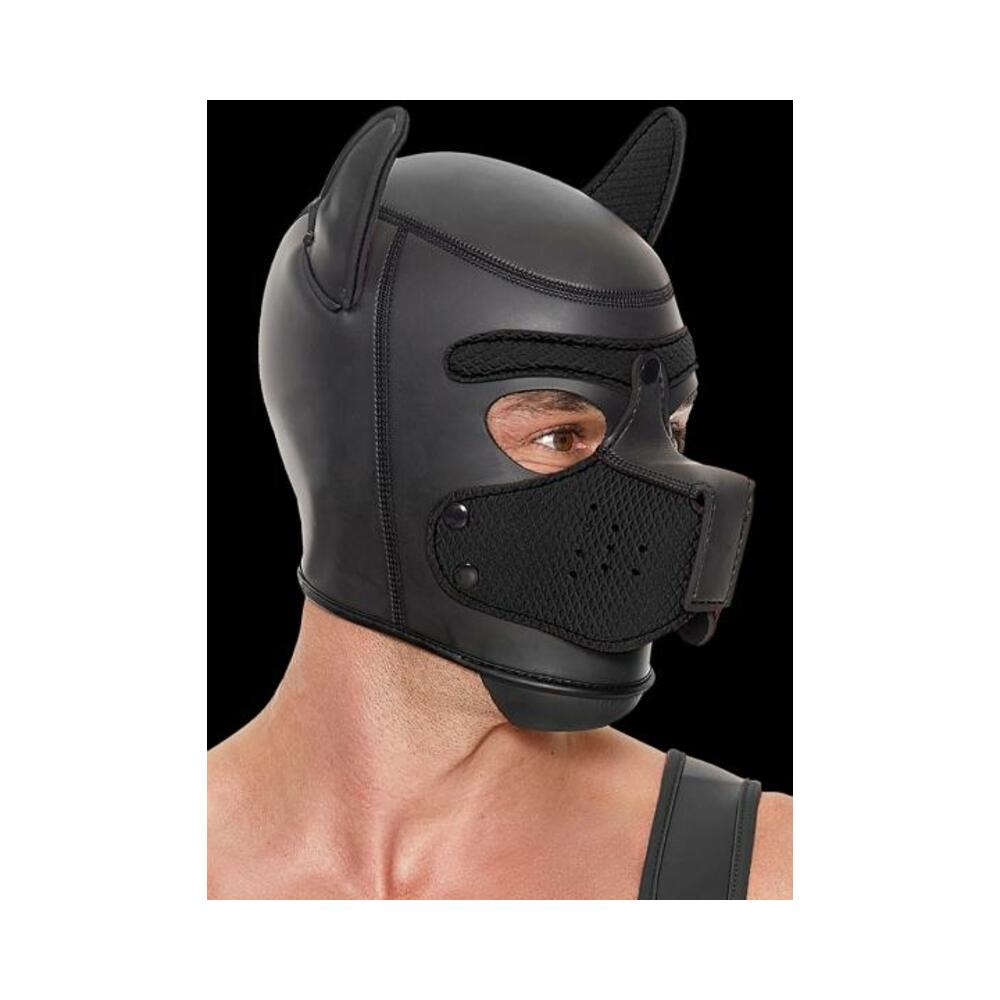 7423522583593_1 Ouch Neoprene Puppy Hood Black - Image 1