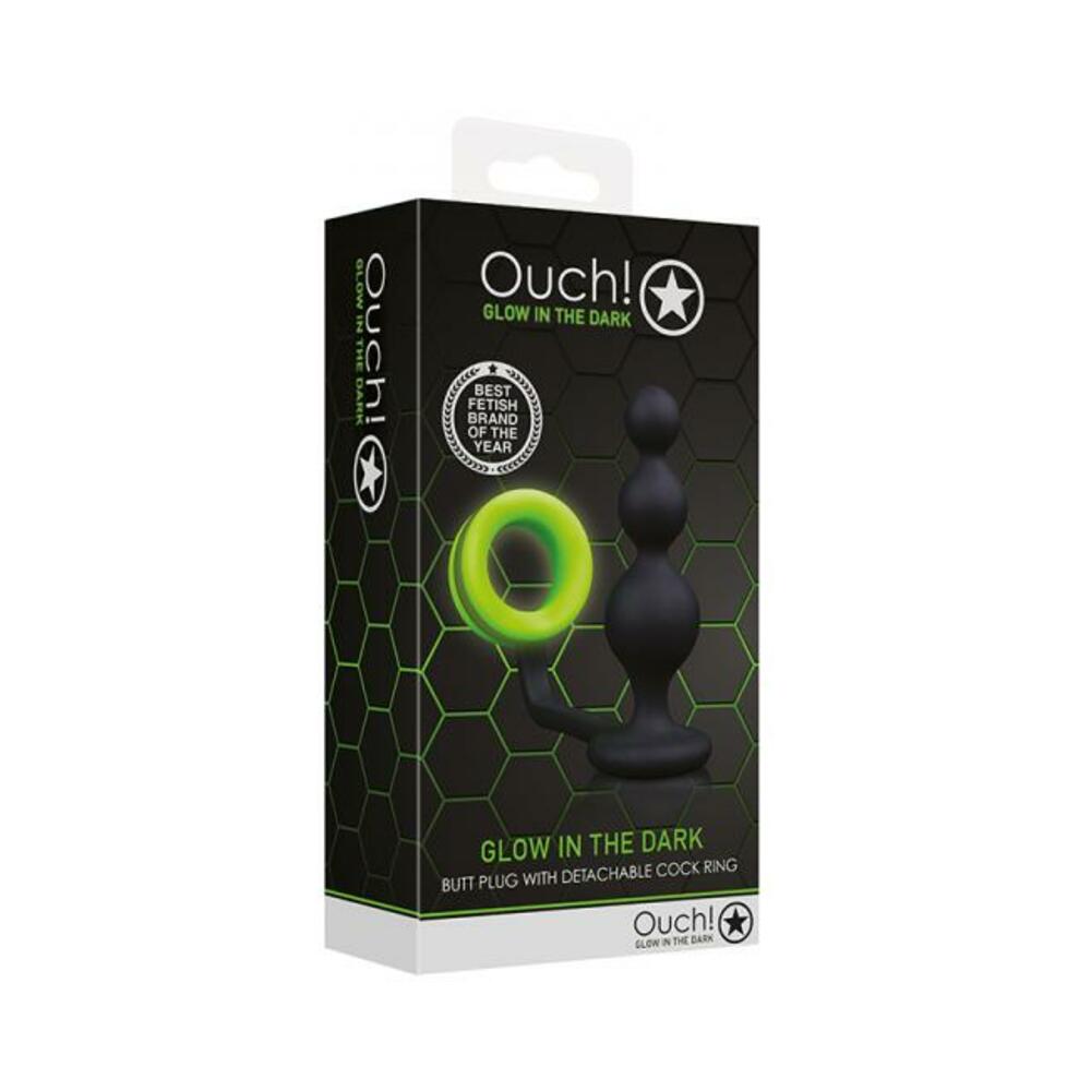 7423522638644_1 Ouch Beads Butt Plug Cockring Gitd - Image 1