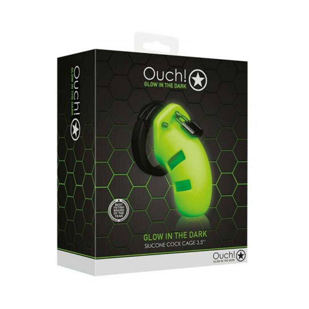 7423522638699_1 Ouch Model 20 Cock Cage 3.5 Gitd - Image 1