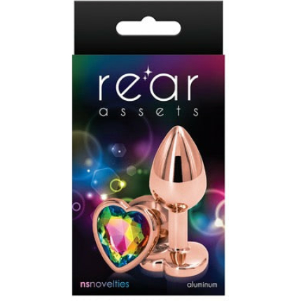 Rear Assets Rose Gold Heart Small - Rainbow