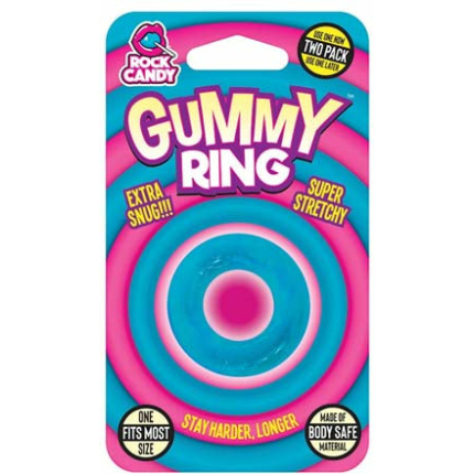 Rock Candy Gummy Ring - Blue