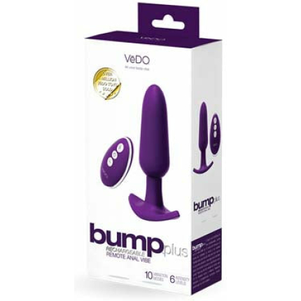 VeDO Bump Plus Rechargeable Remote Control Anal Vibe - Deep Purple