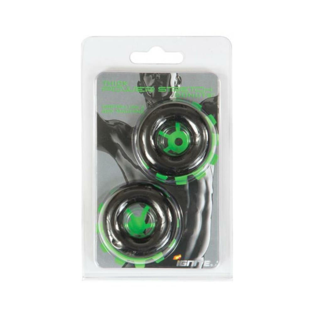 752875951122_1_dea00036-6f65-4c91-b1fc-1f7c6d67657e Thick Power Stretch Donuts Black 2 Pack Rings - Image 1