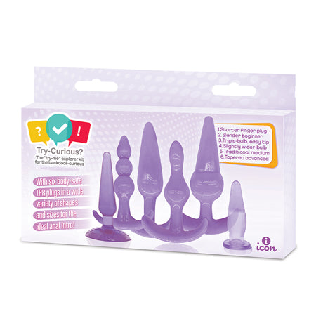 77177 Try-Curious Anal Plug Kit - Purple - Image 1