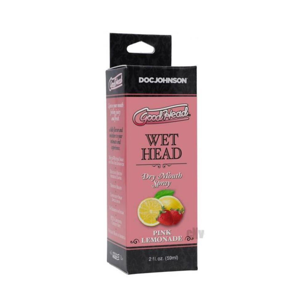 782421080594_1 Goodhead Wet Head Dry Mouth Spray Pink Lemonade 2 Fl. Oz. - Image 1