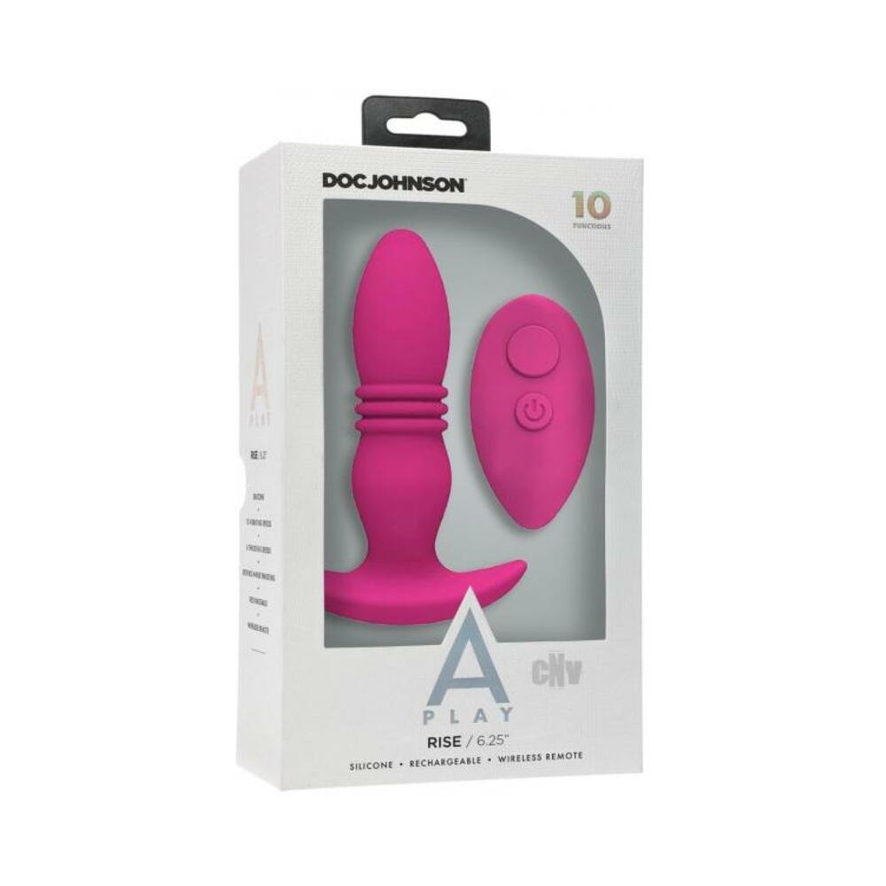 782421081270_1 A-play Rise Rechargeable Silicone Anal Plug With Remote - Image 1