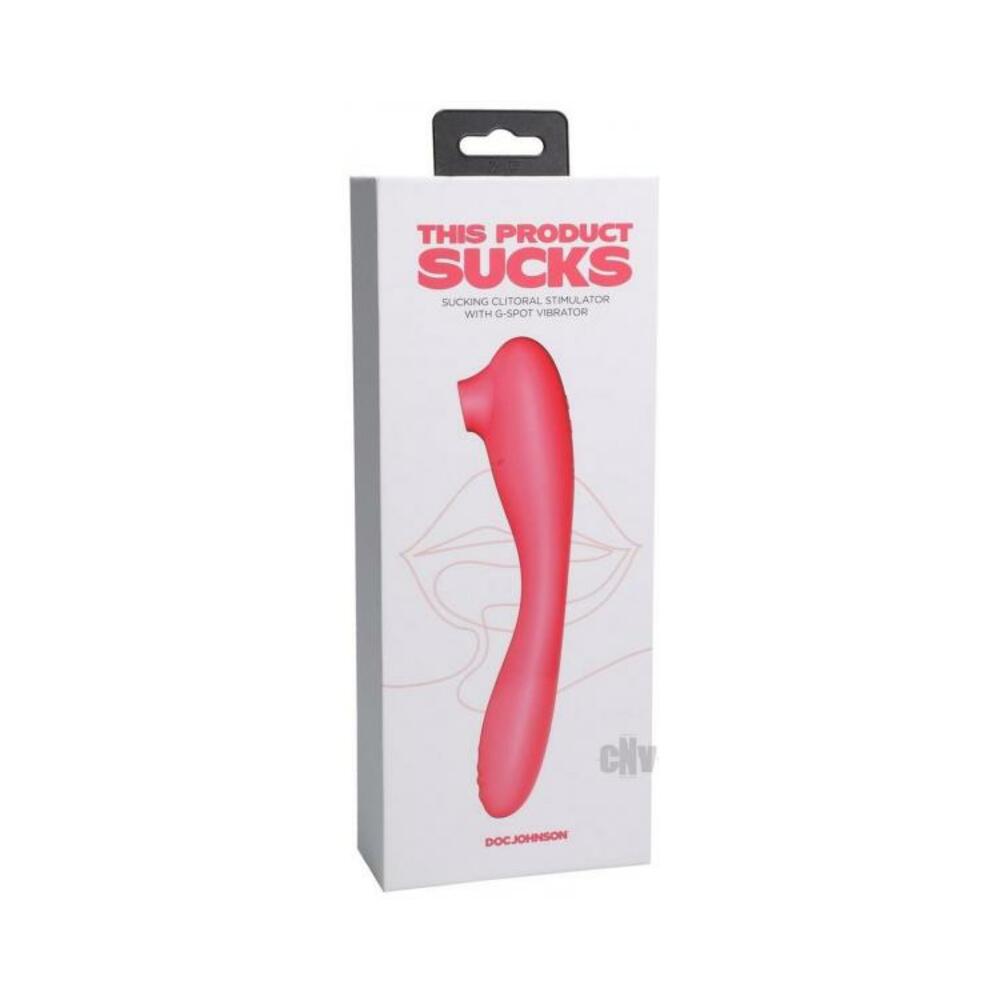 782421086589_1 This Product Sucks Rechargeable Bendable Dual Ended Silicone Sucking Clitoral Stimulator & G-spot Vi - Image 1