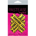 Pastease Caution Cross X Black Yellow Pasties O/S - Image 2