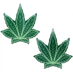 Pastease Marijuana Leaf Pasties Green O/S