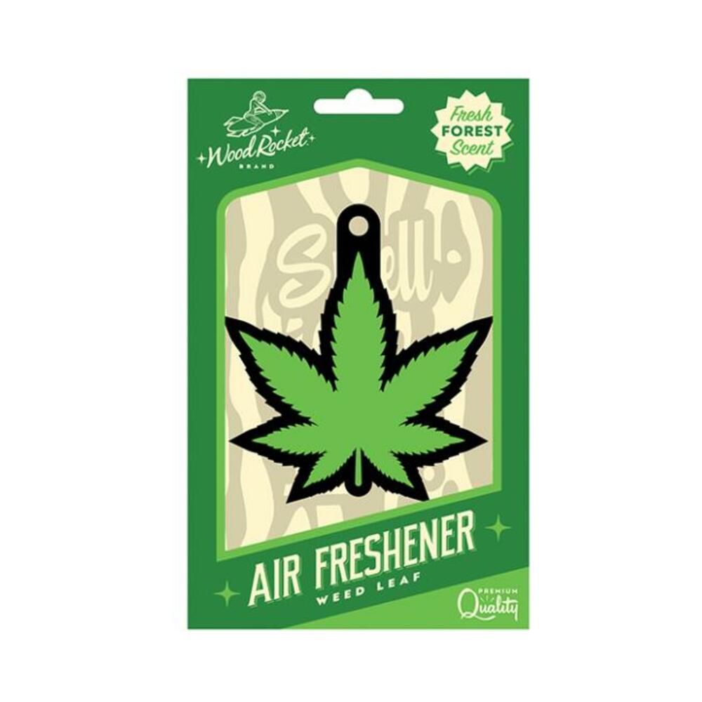 785571087253_1 Wood Rocket Air Freshener Green Leaf - Image 1