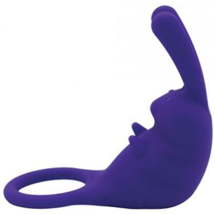 Natalie's Toy Box The Cock Hopper Cock Ring & Bullet Vibrator - Purple