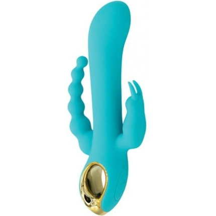 Natalie's Toy Box Mighty Magic Clit, G-spot & Anal Vibrator - Aqua