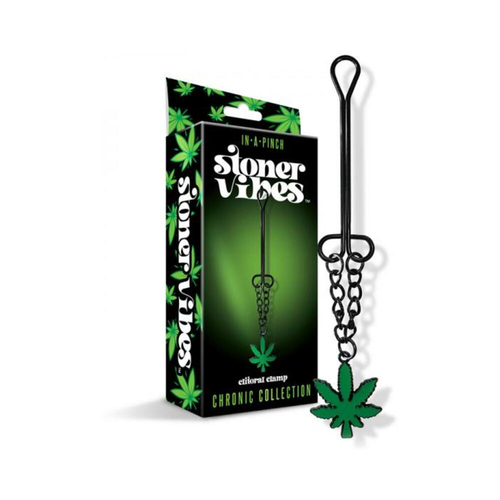 810126930163_1 Stoner Vibes Chronic Collection Clitoral Clamp With Chain - Image 1