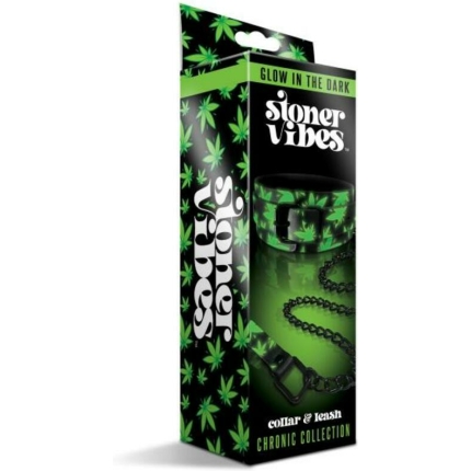 Stoner Vibes Chronic Collection Glow In The Dark Collar And Leash