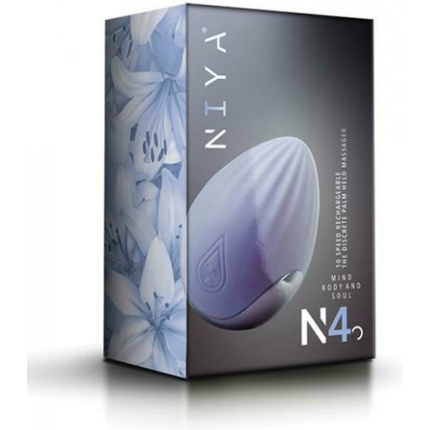 Niya 4 Palm Held Massager Cornflower Rebranded Packaging