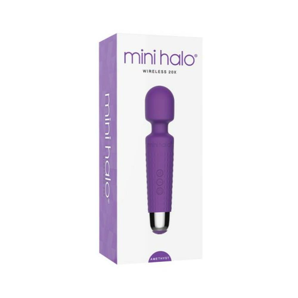 812024033083_1 Mini Halo Wireless Wand 20x Silicone Amethyst - Image 1