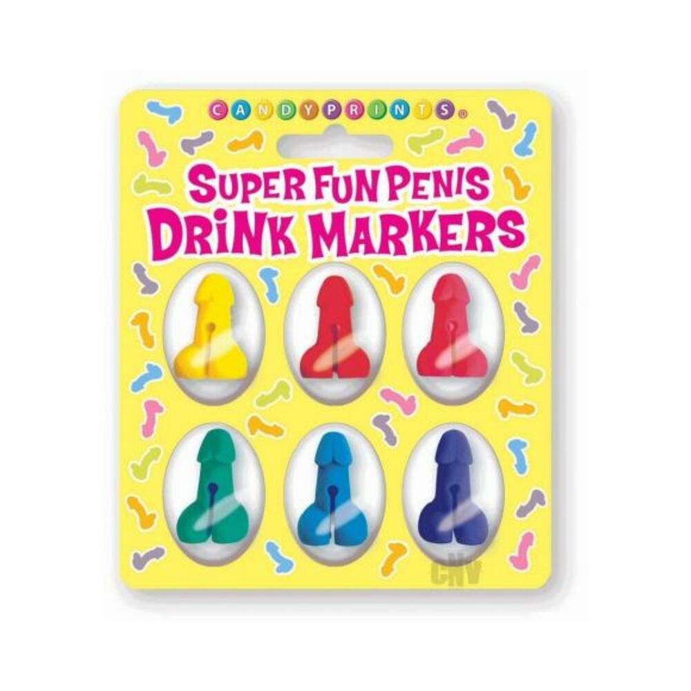 817717011232_1 Cp Super Fun Penis Cocktail Markers 6pc - Image 1