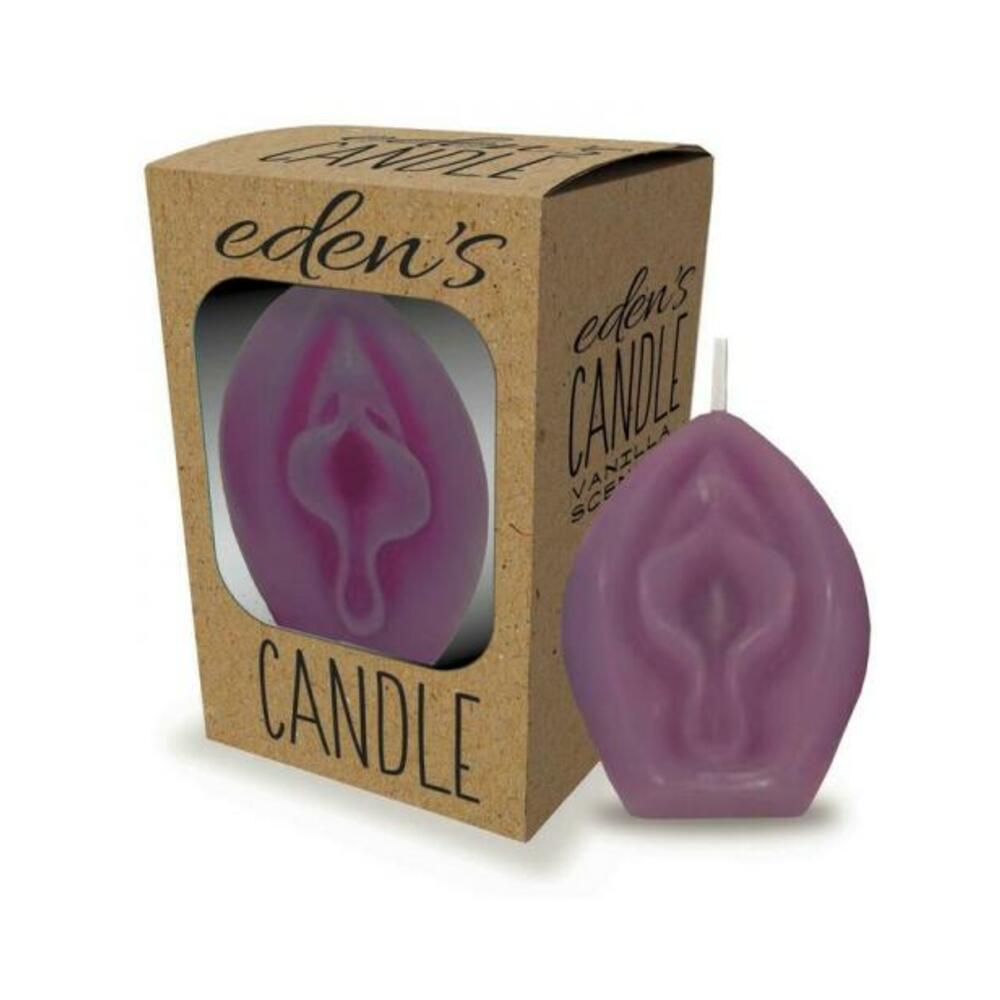 817717011546_1 Eden's Vagina Candle Eggplant - Image 1