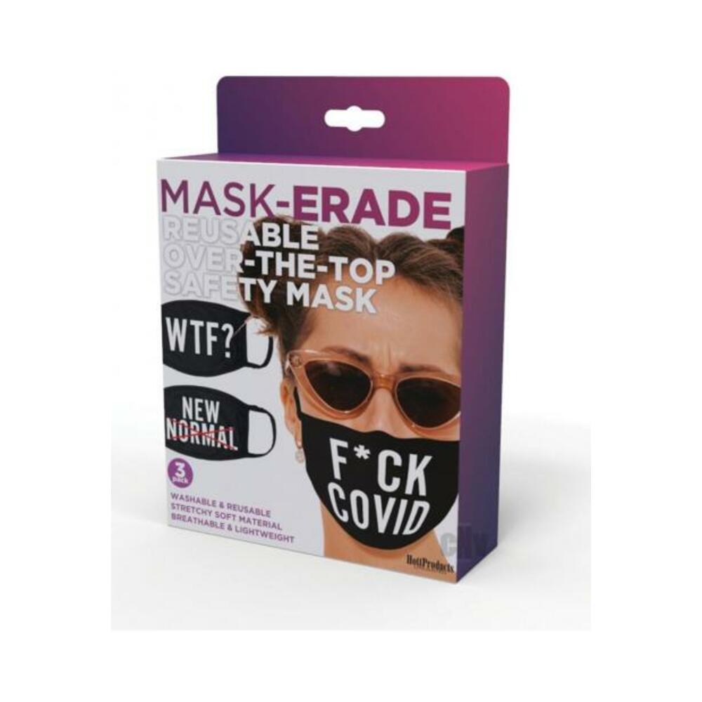 818631033256_1 Maskerade Masks - F Covid/wtf?/new Normal - 3-pack. - Image 1