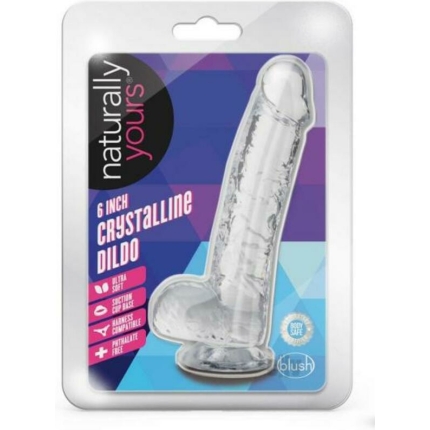 Naturally Yours Crystalline Dildo 6 In. Diamond