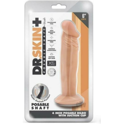 Dr Skin Plus Posable Dildo 6 Vanilla