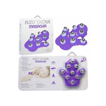 82437 Fuzu Glove Massager - Neon Purple - Image 1