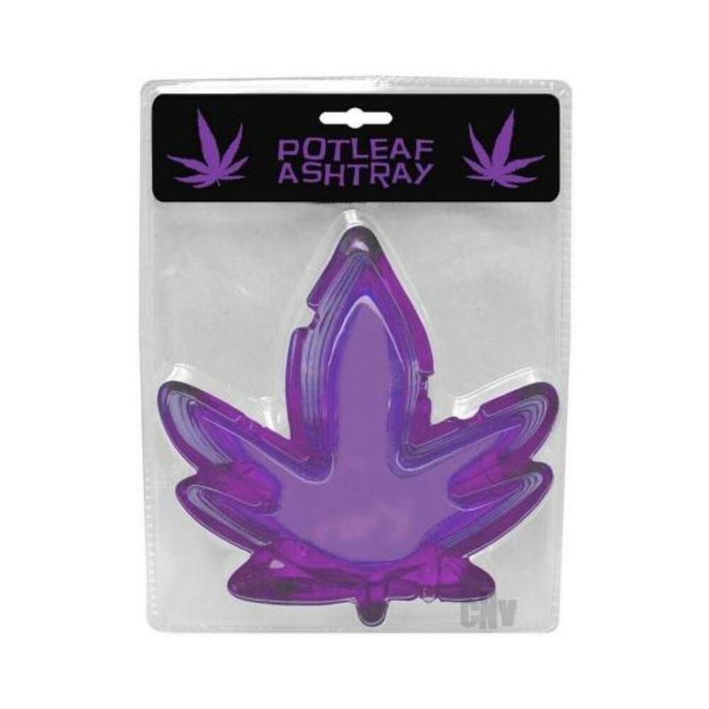 825156111123_1 Purple Potleaf Ashtray - Image 1
