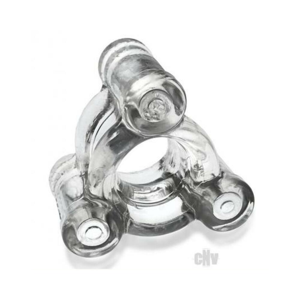 840215120915_1 Oxballs Heavy Squeeze Weighted Squeeze Ballstretcher With 3 Stainless Steel Weights Clear - Image 1