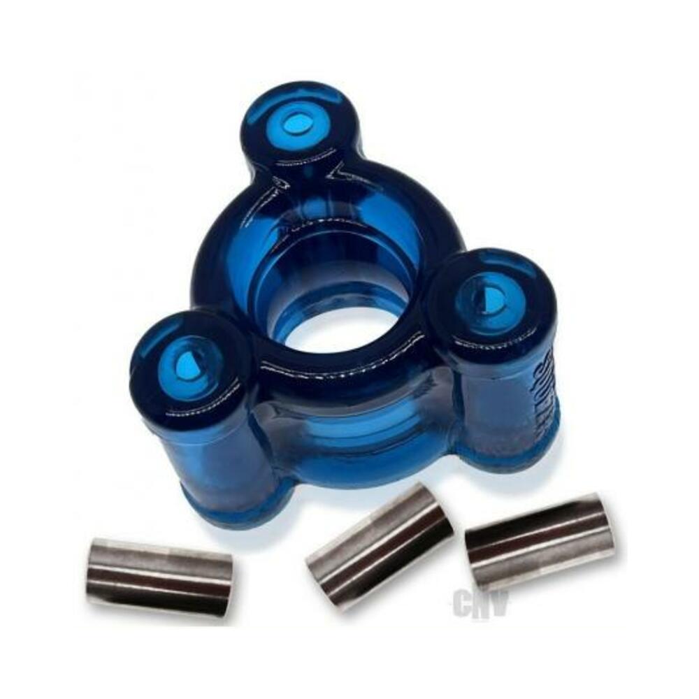 840215120939_1 Oxballs Heavy Squeeze Weighted Squeeze Ballstretcher With 3 Stainless Steel Weights Space Blue - Image 1