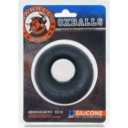 Oxballs Bigger Ox Thick Cockring Silicone Tpr Black Ice