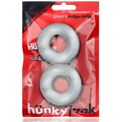 Oxballs Stiffy 2-pack Bulge Cockrings Silicone Tpr Clear Ice