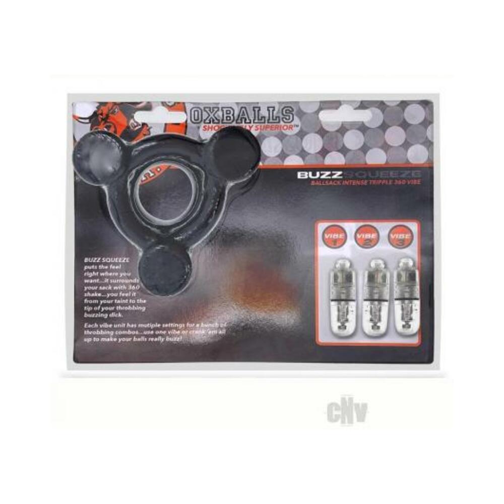 840215121219_1 Oxballs Buzz Squeeze Triple-vibe Ballstretcher Flextpr Black - Image 1