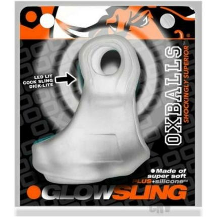 Oxballs Glowsling Cock Sling - Led Clear Ice